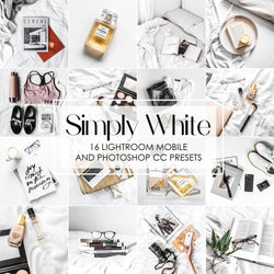 Simply White Presets For Lightroom Mobile and Photoshop