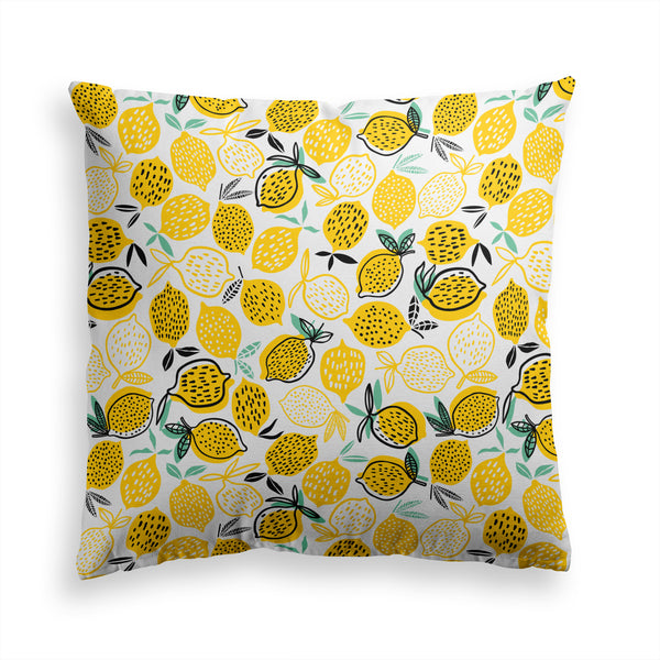 Lemon yellow throw discount pillows