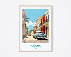 Havana Poster, Havana Travel Poster, Havana Art Print, Havana Vintage Travel Poster, Havana Cuba Print, City Illustration, Urban Landscape