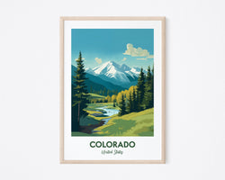 Colorado Print, Colorado Mountains Poster, Rocky Mountains Print, Travel Poster, United States, Poster Print, Mountains Print