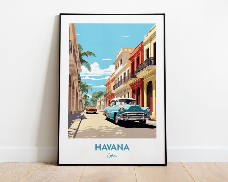 Havana Poster, Havana Travel Poster, Havana Art Print, Havana Vintage Travel Poster, Havana Cuba Print, City Illustration, Urban Landscape