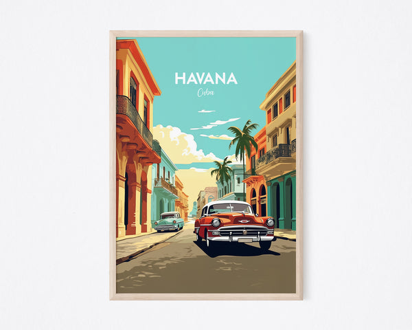 Havana Travel Print, Havana Poster, Havana Cuba Print, Havana Print Art, Havana Wall Decor, Cuba Wall Art, Travel Print, Travel Cuba Poster