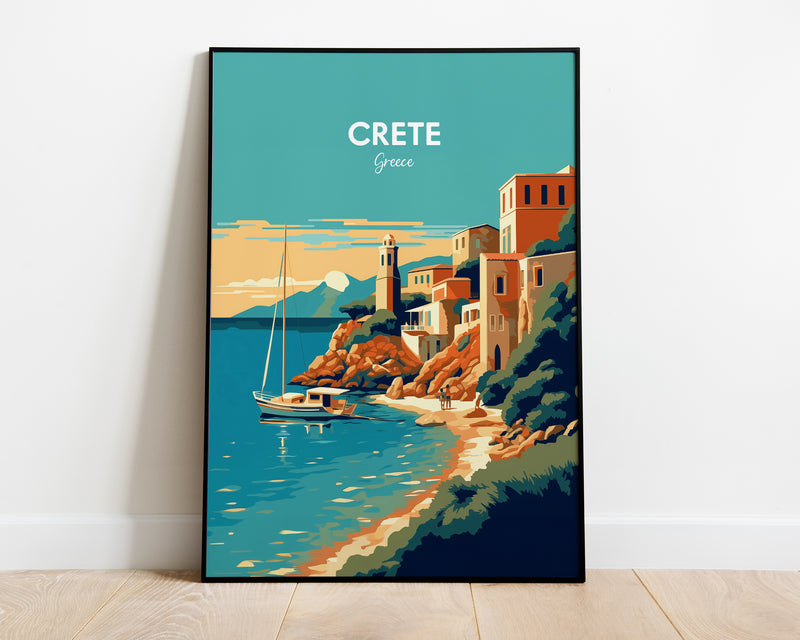 Crete Travel Poster, Greece Print, Crete Poster, Greek Print, Crete Print, Greece Poster, Summer Travel Print