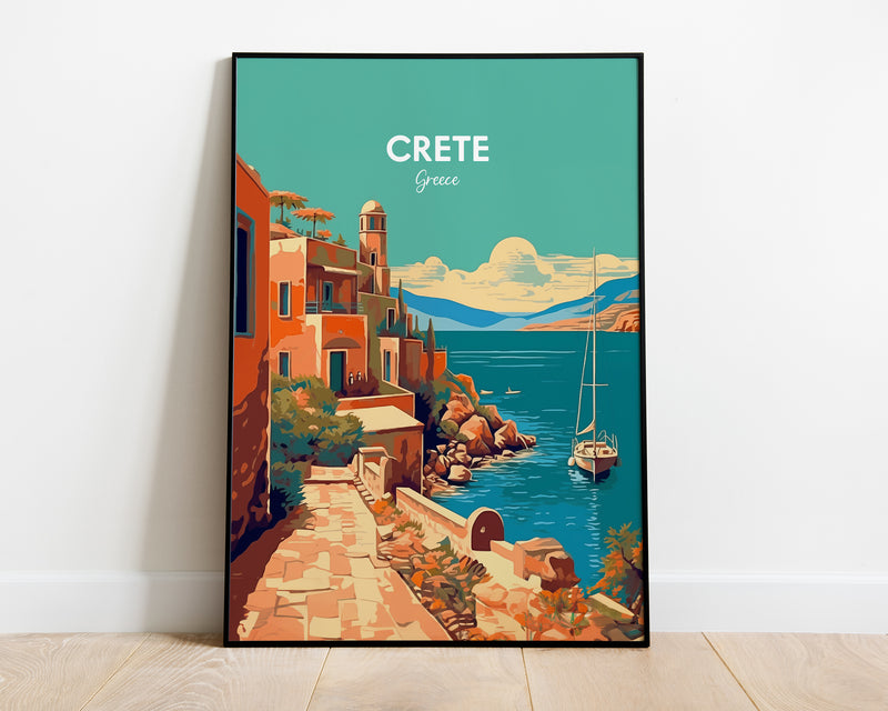 Crete Travel Print, Greece Print, Crete Poster, Greek Print, Crete Print, Greece Poster, Summer Travel Print