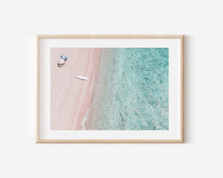Aerial Surfers Beach Print