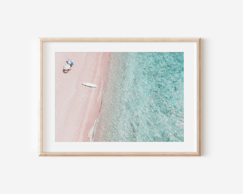 Aerial Surfers Beach Print
