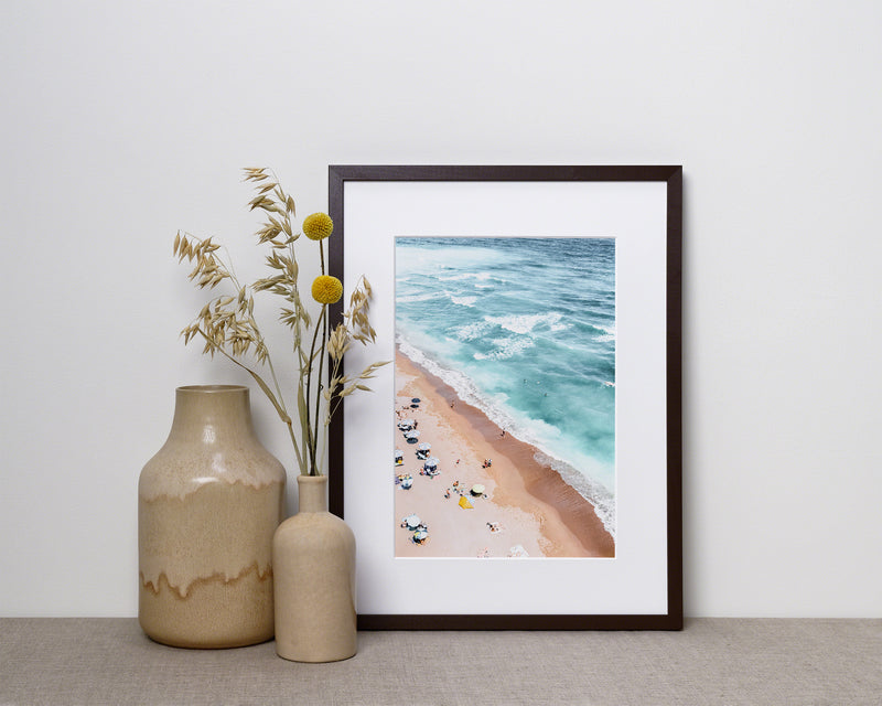 Ocean Print, Beach Art Poster, Ocean Waves Aerial