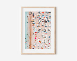 Aerial Beach Print, Printable Digital Art, Beach Umbrellas