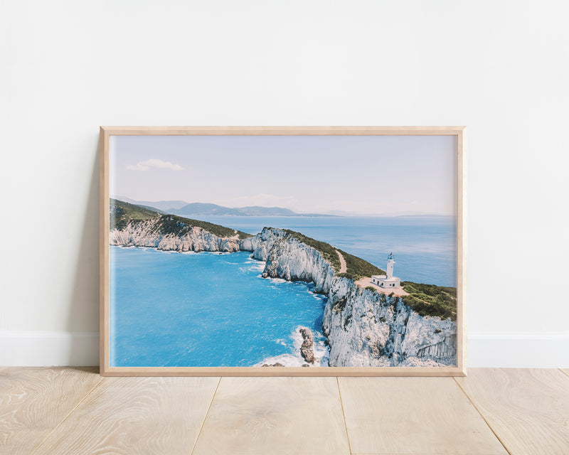 Greece Aerial Print, Greek Coastal Beach Photography