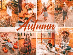 Mobile Lightroom Presets, Autumn Presets, Fall Presets, Instagram Presets, Orange Warm Presets, Lifestyle Fashion Blogger Photoshop Filters