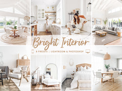 Bright Interior - Bright White Interior Presets, LIGHTROOM MOBILE PRESETS, Clean Light Home Presets, Real Estate Photography Presets, Product Photo Presets