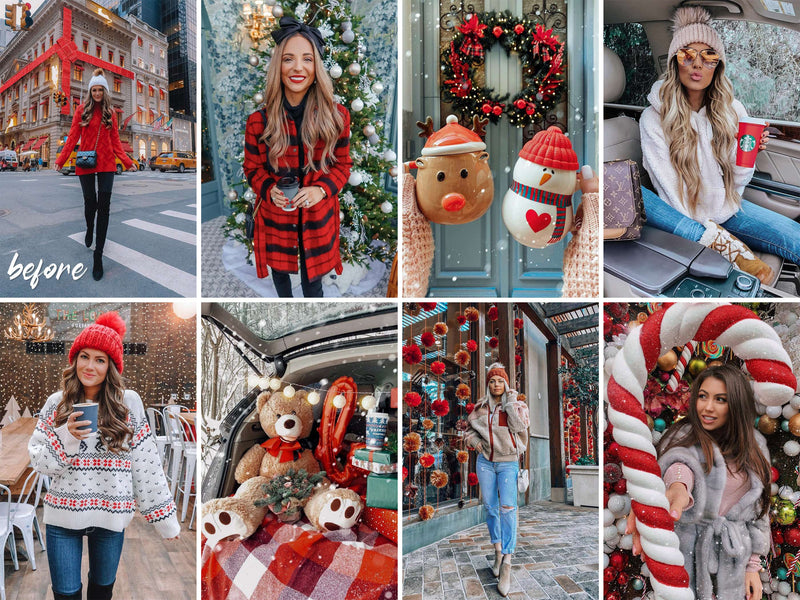 Lightroom Presets, Bright Christmas Presets, Vibrant Winter Presets, Snow Holiday Xmas Preset, Instagram Lifestyle Blogger Mobile Photo Filter