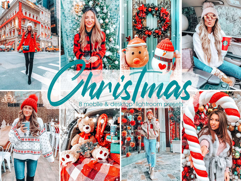 Lightroom Presets, Bright Christmas Presets, Vibrant Winter Presets, Snow Holiday Xmas Preset, Instagram Lifestyle Blogger Mobile Photo Filter