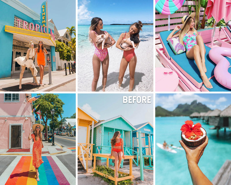 Hello Summer Lightroom Mobile Presets and Adobe Photoshop Beach Travel Filters