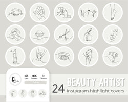 Beauty Artist Instagram Highlight Covers and Icons
