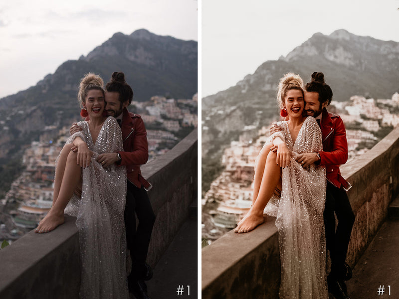 Lightroom Wedding Presets, Moody Warm Instagram Presets, Couple Portrait Presets, Film Photography Bride Filters