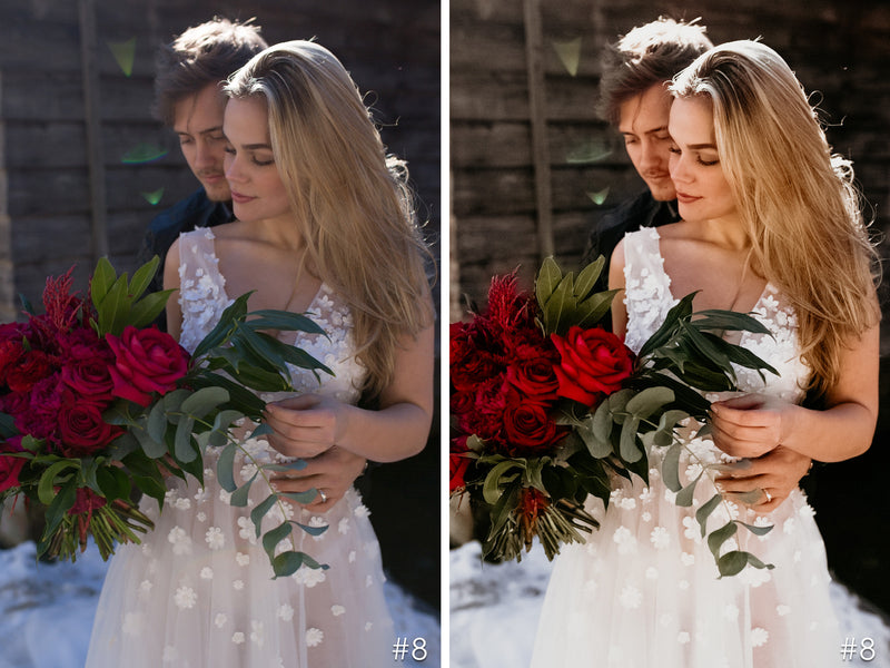 Lightroom Wedding Presets, Moody Warm Instagram Presets, Couple Portrait Presets, Film Photography Bride Filters