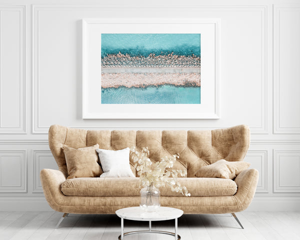 Coastal Print, Aerial Photography Print, Summer Vibes Art, Teal Ocean Printable Art