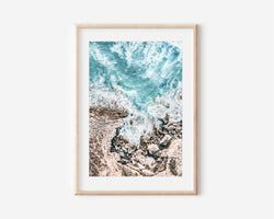 Coastal Print, Aerial Ocean Landscape, Digital Download