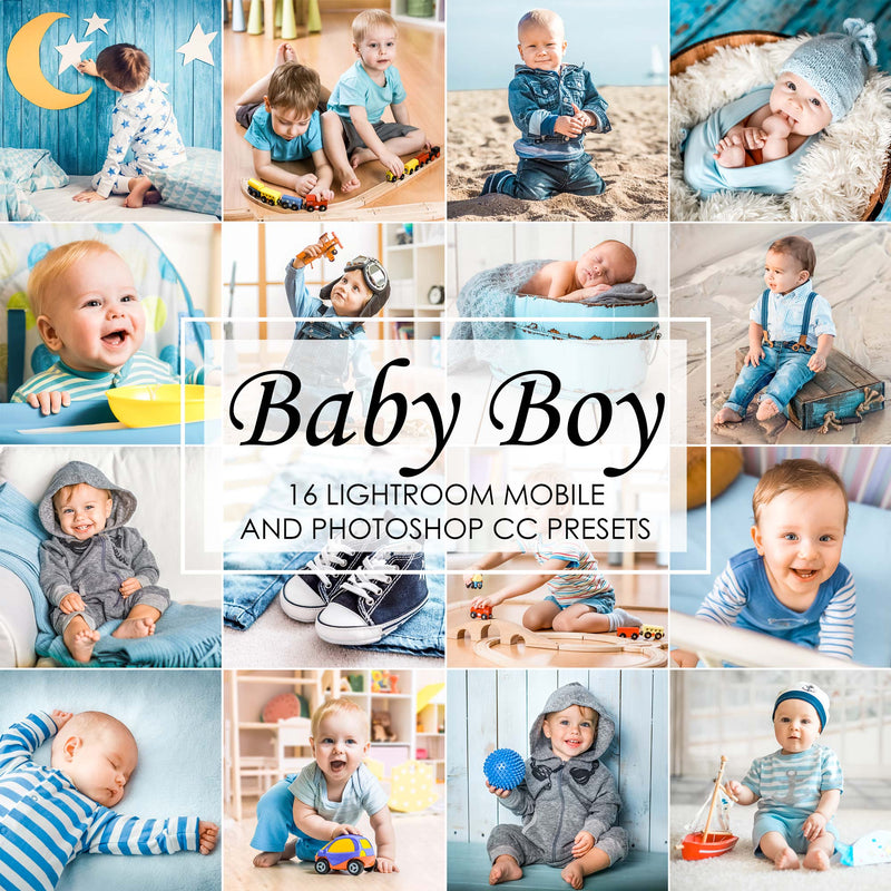 Baby Boy Presets For Adobe Lightroom Mobile, CC and Photoshop