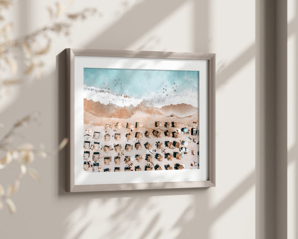 Beach Print, Aerial Beach Print, Beach Print Wall Art Digital Download