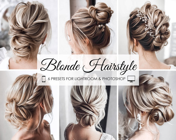 Blonde Hairstyle Presets For Lightroom and Photoshop