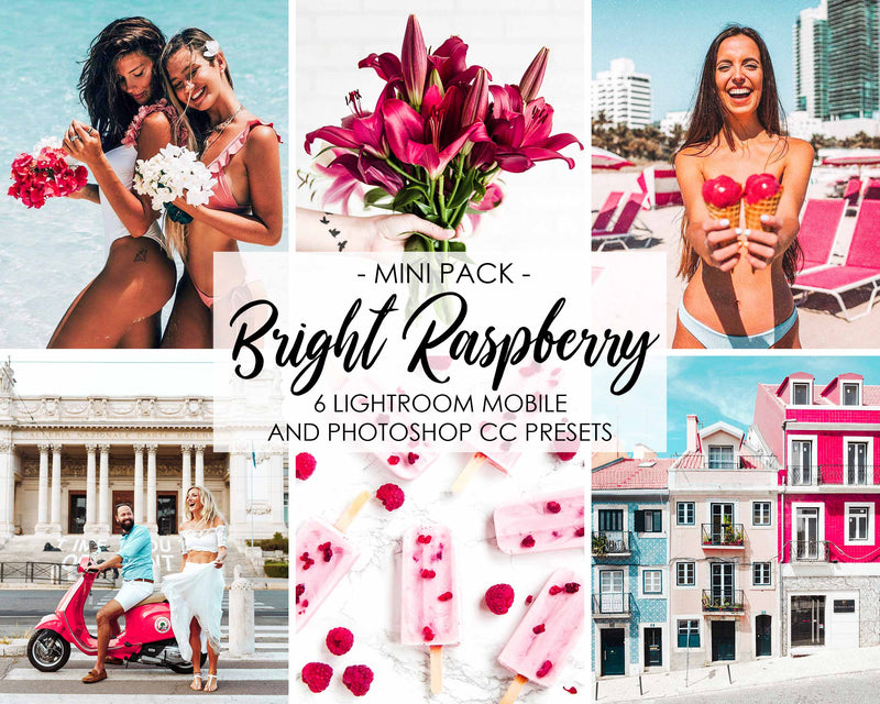 Bright Raspberry Lightroom Presets For iPhone, Android, Mac and PC