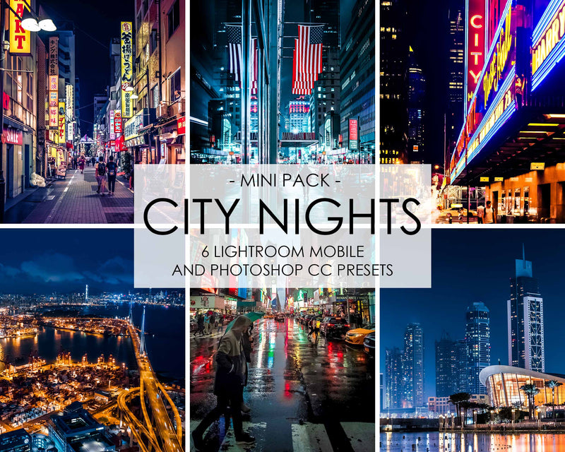 City Nights Preset For Lightroom And Low Light Photography Photoshop Filters