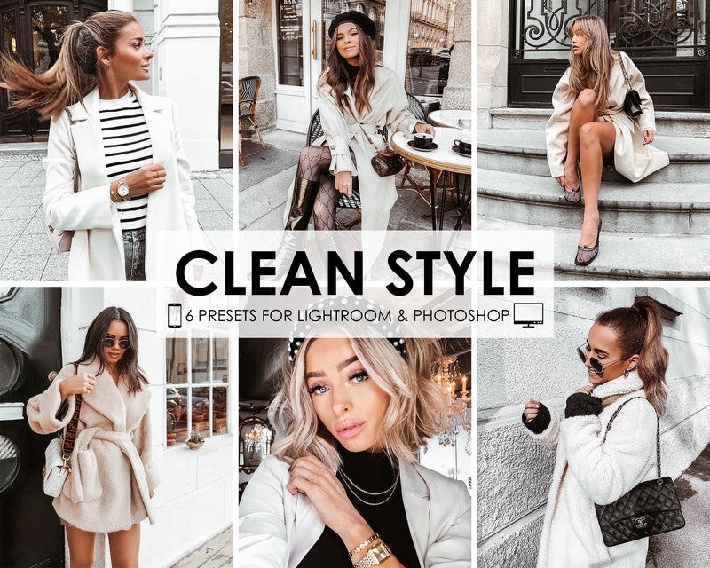Clean Style Presets for Lightroom and Photoshop CC