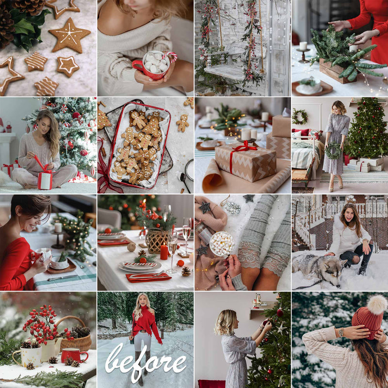Cranberry White And Red Christmas Presets For Lightroom And Photoshop