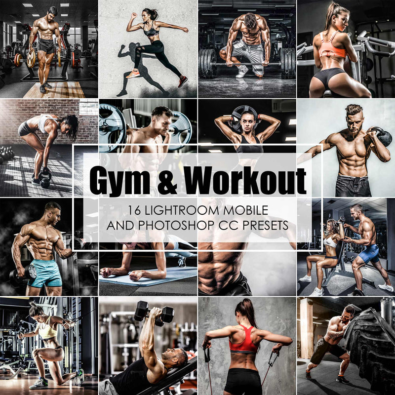 Gym and Workout Fitness Presets For Lightroom Classic and Mobile