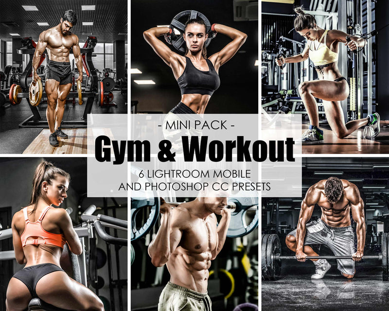 Gym and Workout Presets For Lightroom Classic Editing Of Fitness and Sports Photography