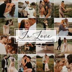In Love Wedding Lightroom Presets, Rustic Moody Photoshop Filters