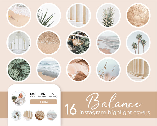 Instagram Highlight Covers, Fashion Travel Lifestyle Icons For Instagram Stories