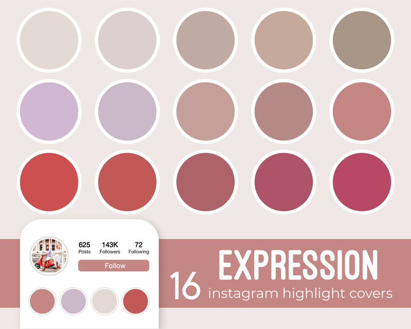 Instagram Highlights Covers Expression For Fashion Bloggers Influencers