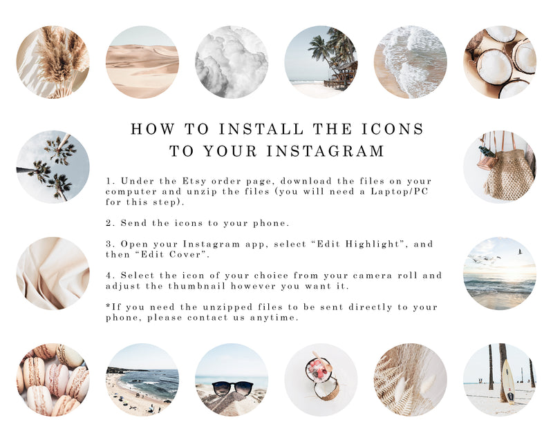 Instagram Highlight Covers, Fashion Travel Lifestyle Icons For Instagram Bloggers Influencers