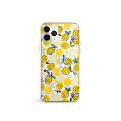 Yellow Lemons Print iPhone Case, Lemon Citrus Cover, iPhone 11 X Xs Xr