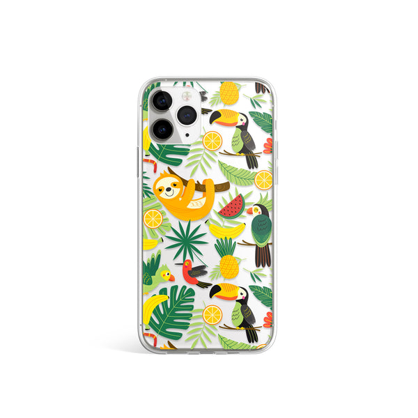 Wild Jungle Colorful Animals Print iPhone Case, Animal Tucan Cover, iPhone 11 X Xs Xr