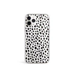 Polka Dots Animal Print iPhone Case, Black Dots Pattern Cover, iPhone 11 Pro
