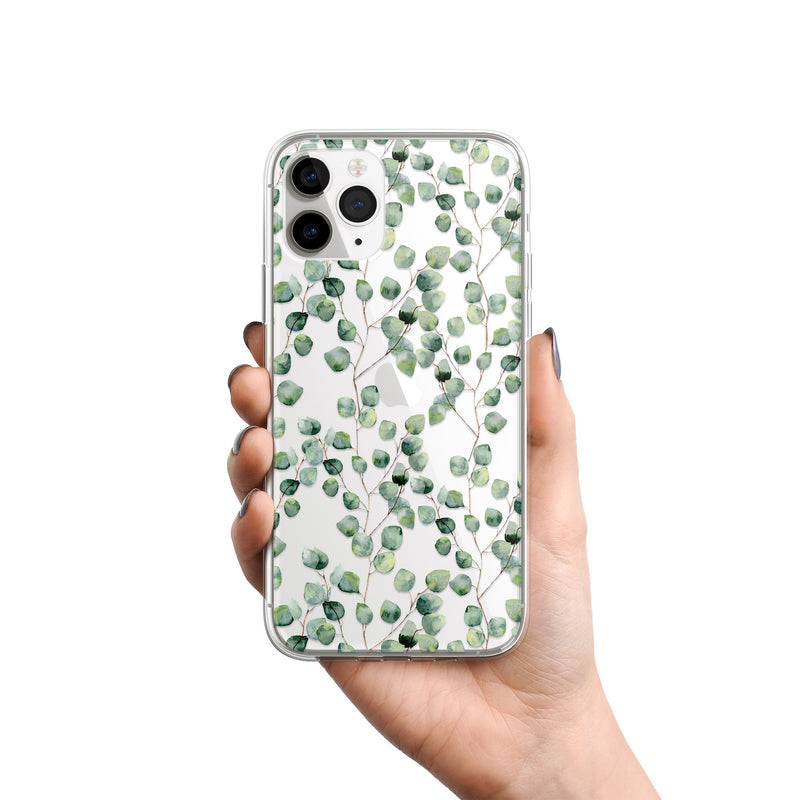 Floral Green Print iPhone Case, Tree Plant Leaf Cover, iPhone 11 Pro Max