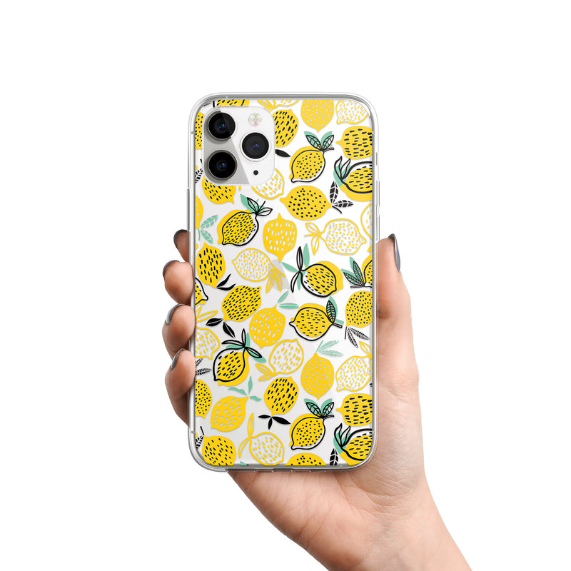 Yellow Lemons Print iPhone Case, Lemon Citrus Cover, iPhone 11 X Xs Xr