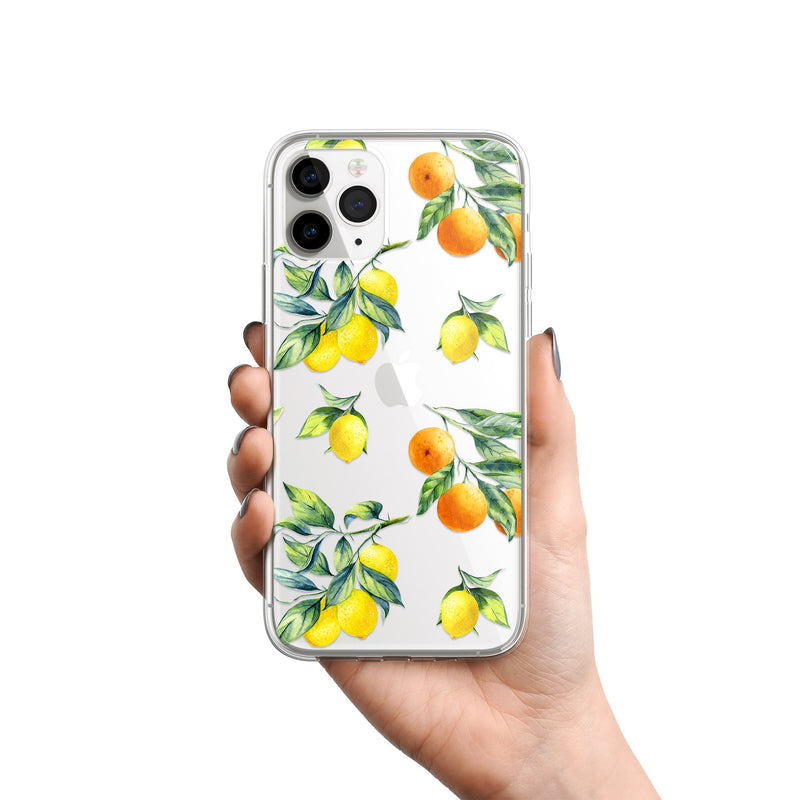 Lemon Fruits Print iPhone Case, Lemons Oranges Cover, iPhone 11 Pro