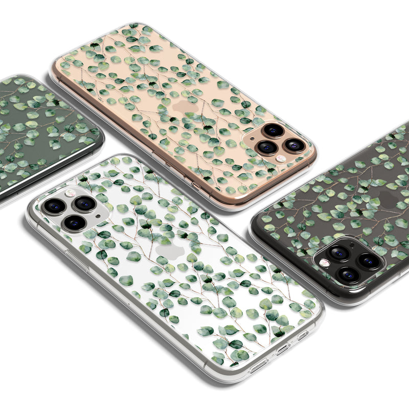 Floral Green Print iPhone Case, Tree Plant Leaf Cover, iPhone 11 Pro Max
