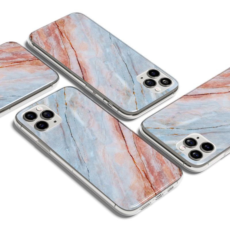 iPhone 11 Pro Silicone Case Dreamy Sunset, Marble Phone Case