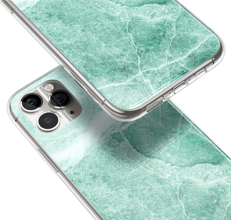 Emerald Ivory Marble Print iPhone Case, iPhone 11 Pro Max Case, iPhone X Case
