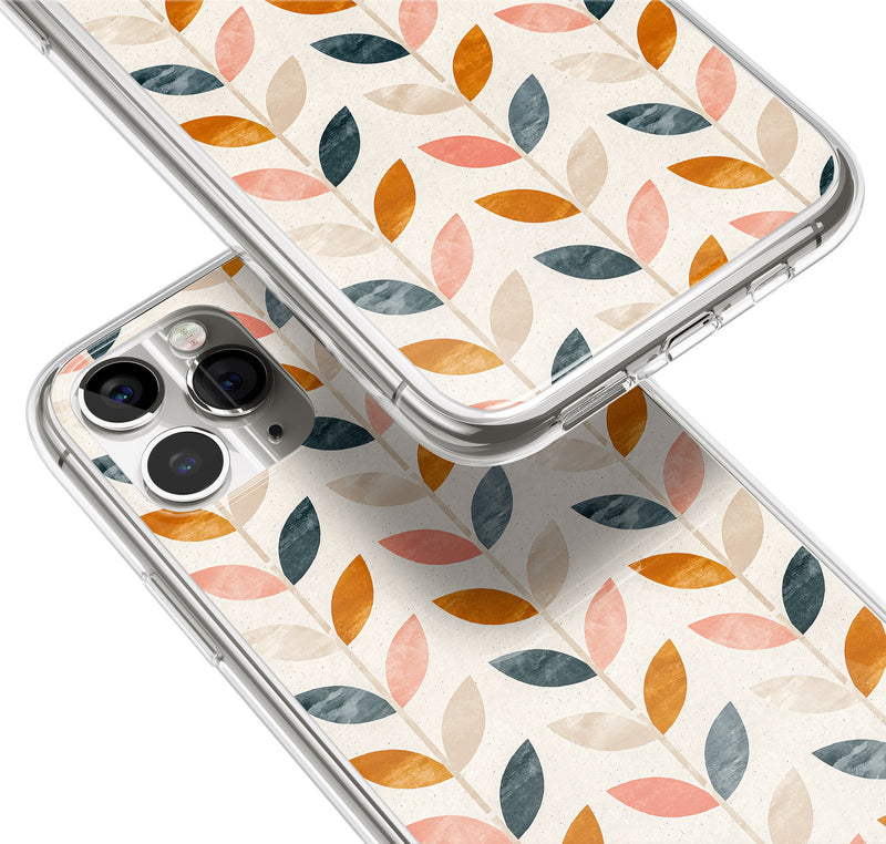 Retro Garden - Vintage Leaves Print iPhone Case, iPhone 11 Pro Max, iPhone X Xs Xr, iPhone 7 8 Plus