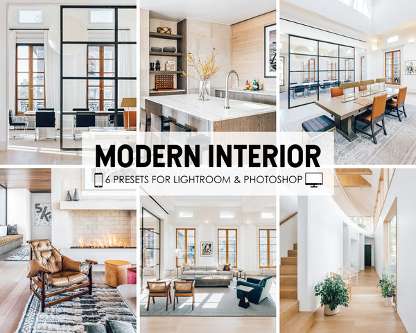 Modern Interior Lightroom Presets for Real Estate and Architecture Interiors