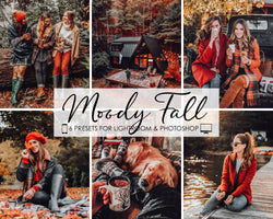 Moody Fall Presets For Lightroom, Autumn Filters for Photoshop