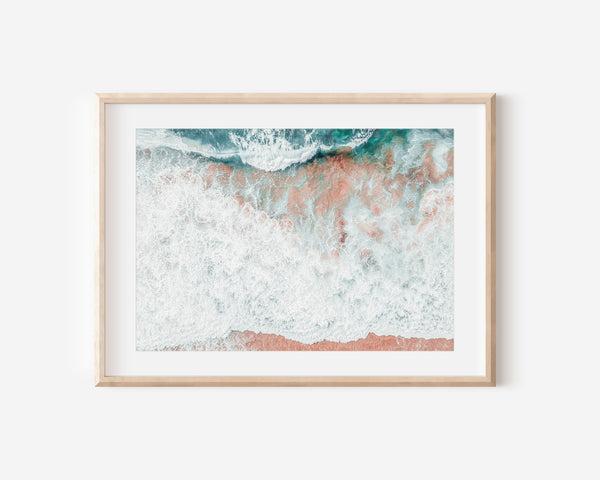 Beach Print, Aerial Beach Wall Art Digital Download