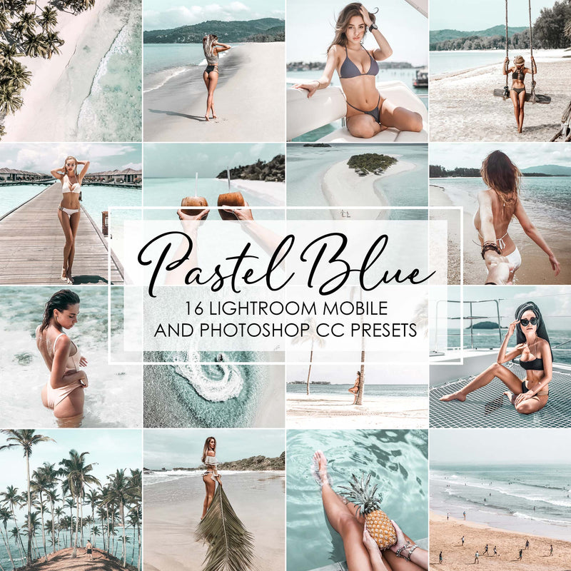 Pastel Blue Lightroom Mobile Presets Pack For Summer